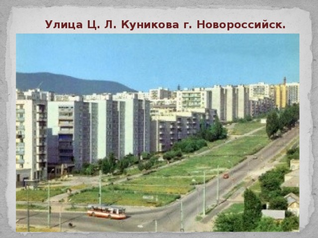 Улица Ц. Л. Куникова г. Новороссийск. 