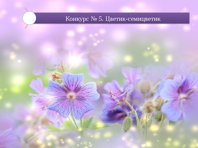 Конкурс № 5. Цветик-семицветик 