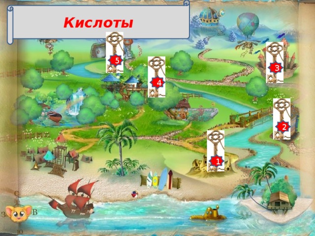 Кислоты 5 3 4 2 1 
