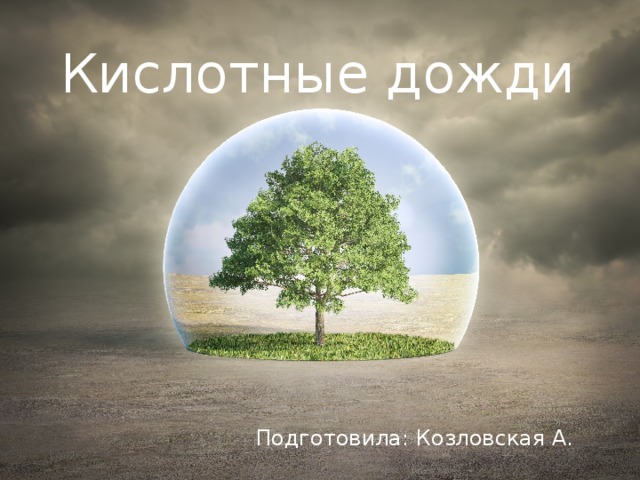 Кислотные дожди Подготовила: Козловская А. 