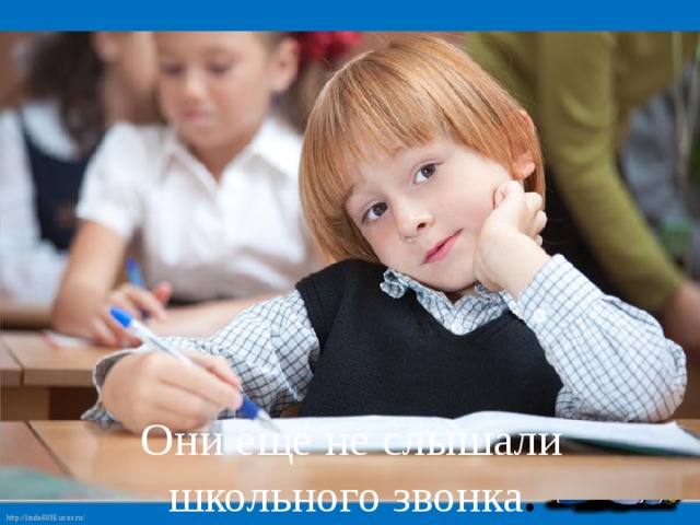 Они ещё не слышали школьного звонка .