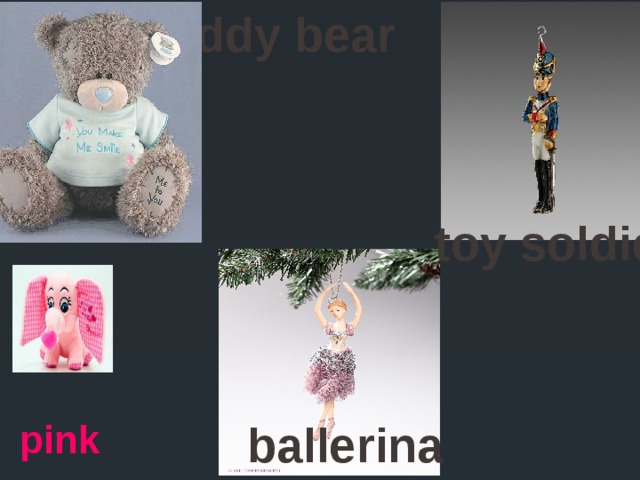 teddy bear toy soldier ballerina pink 