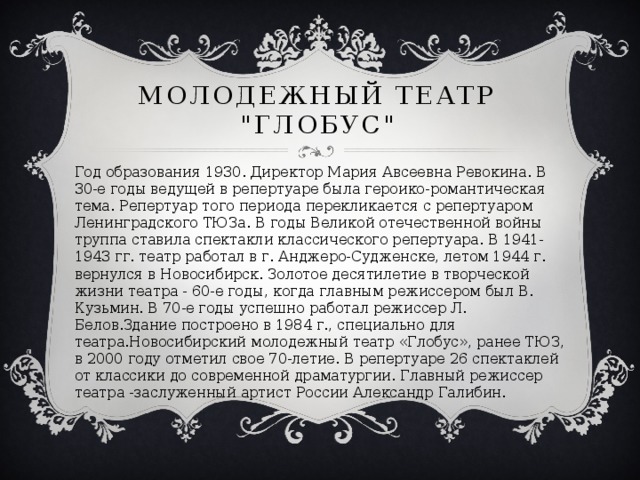 Молодежный театр 