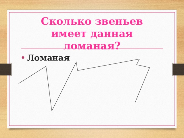 Сколько звеньев имеет данная ломаная? Ломаная 