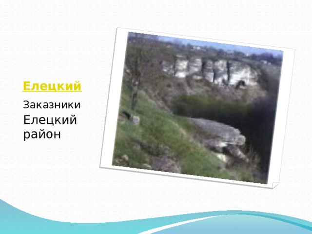 Елецкий Заказники Елецкий район 