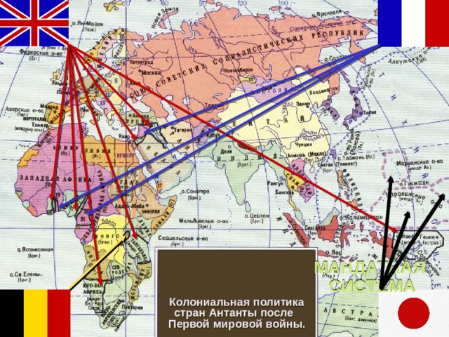 МАНДАТНАЯ СИСТЕМА Колониальная политика стран Антанты после Первой мировой войны. 