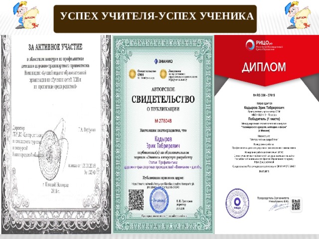 УСПЕХ УЧИТЕЛЯ-УСПЕХ УЧЕНИКА 