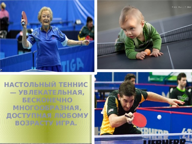 Настольный теннис — увлекательная, бесконечно многообразная, доступная любому возрасту игра.    