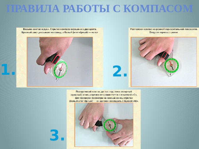 ПРАВИЛА РАБОТЫ С КОМПАСОМ 1. 2. 3. 
