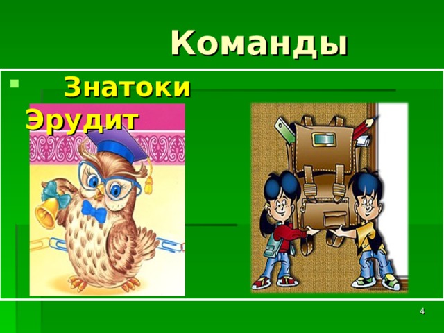  Команды  Знатоки Эрудит    
