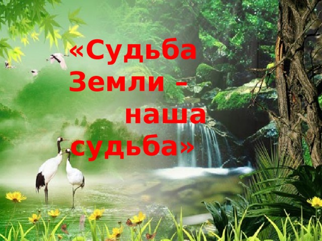 «Судьба Земли –  наша судьба» 