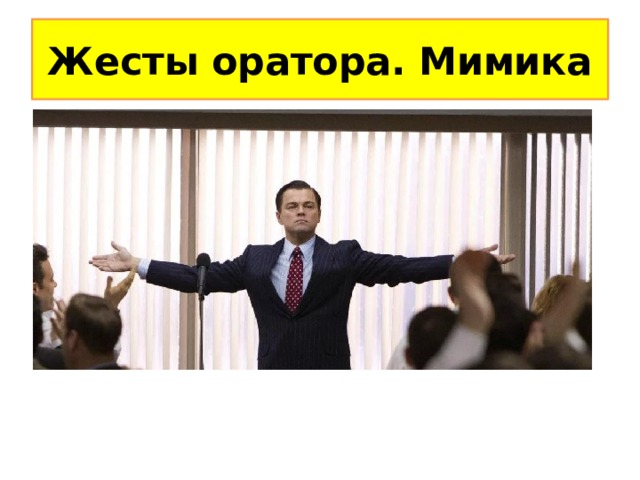 Жесты оратора. Мимика 