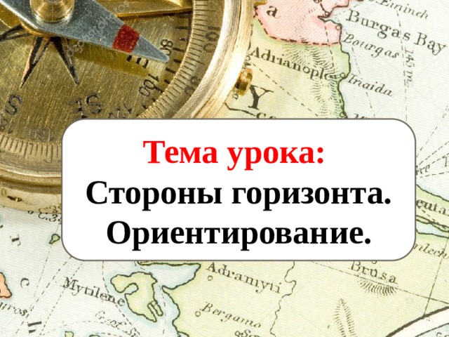Тема урока: Стороны горизонта. Ориентирование. 