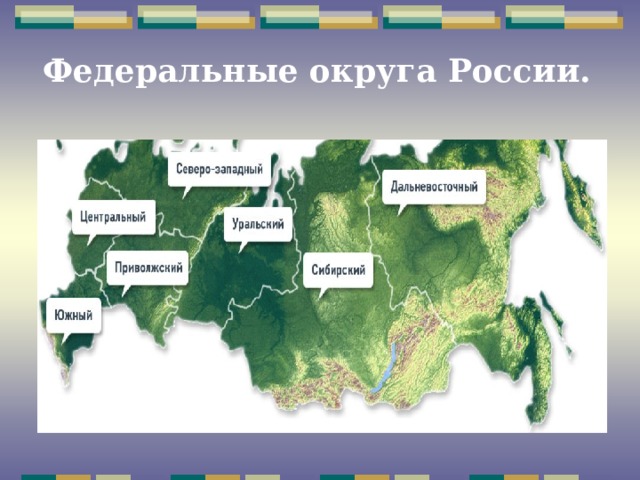 Федеральные округа России. 
