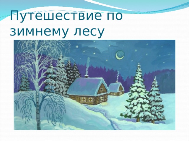 Путешествие по зимнему лесу 