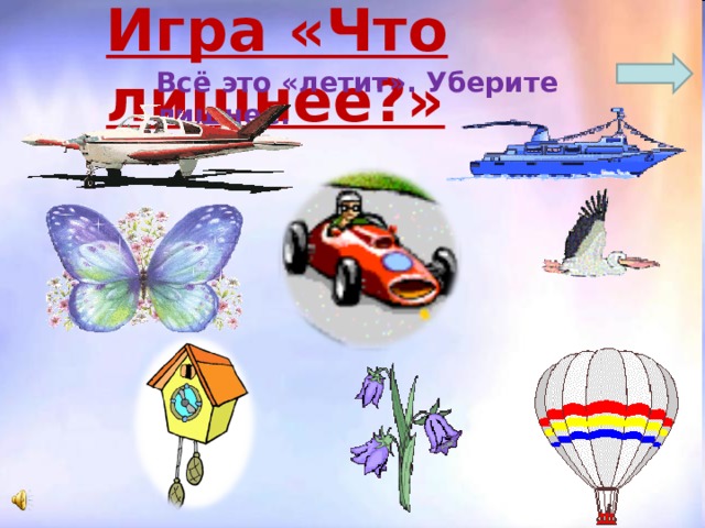 Игра «Что лишнее?» Всё это «летит». Уберите лишнее.   