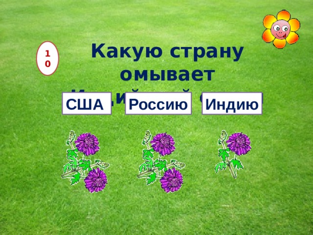 Какую страну омывает Индийский океан 10 США Россию Индию  