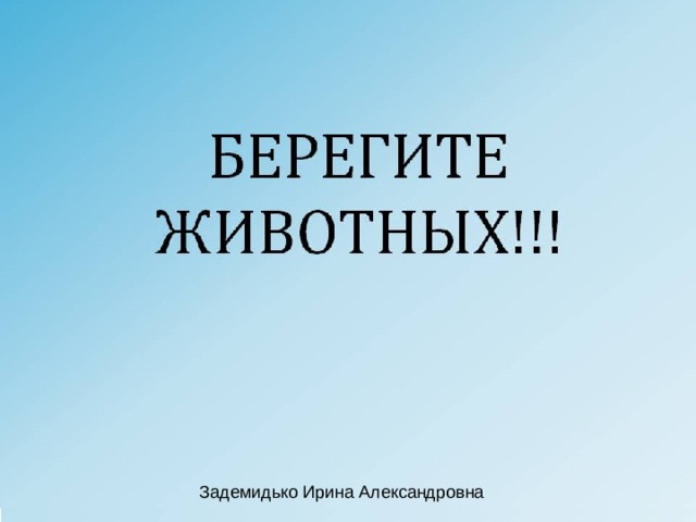 Задемидько Ирина Александровна  Задемидько Ирина Александровна  