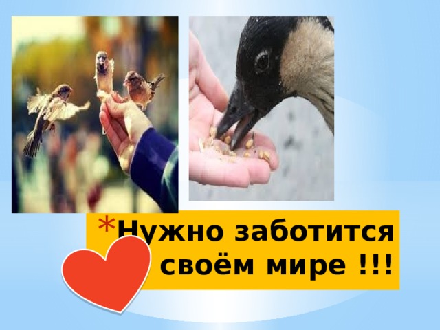 Нужно заботится о своём мире !!! 