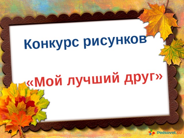Конкурс рисунков «Мой лучший друг» 