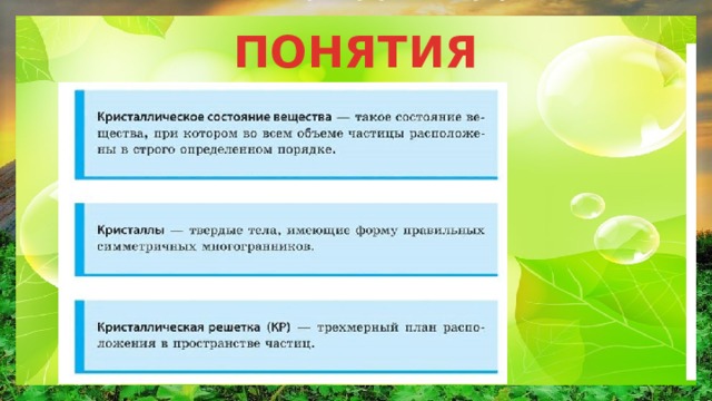 ПОНЯТИЯ 