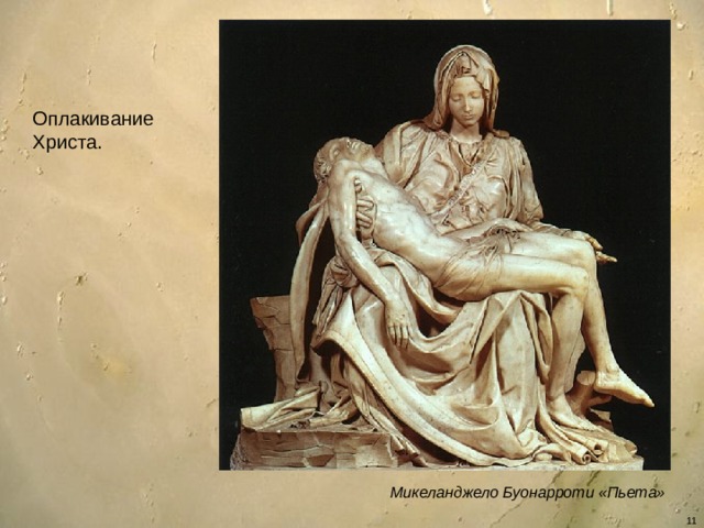 Оплакивание Христа. Микеланджело Буонарроти «Пьета»   