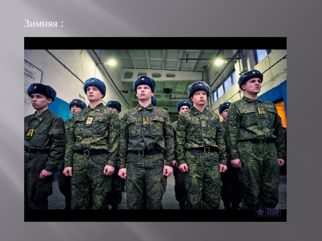 Зимняя : 