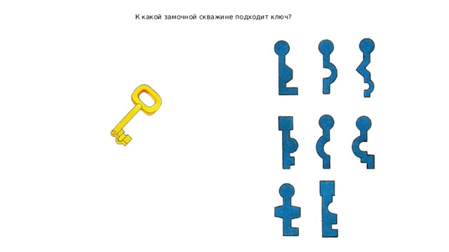 К какой замочной скважине подходит ключ? 