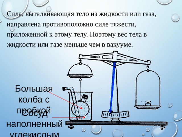 Закон Архимеда     Архимедова сила, действующая на погруженное в жидкость (или газ) тело, равна весу жидкости (или газа) в объеме, вытесненном телом. F а = gρ ж V т V т ρ ж 