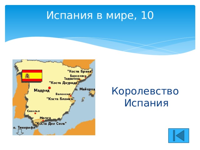 Испания в мире, 10    Королевство Испания 