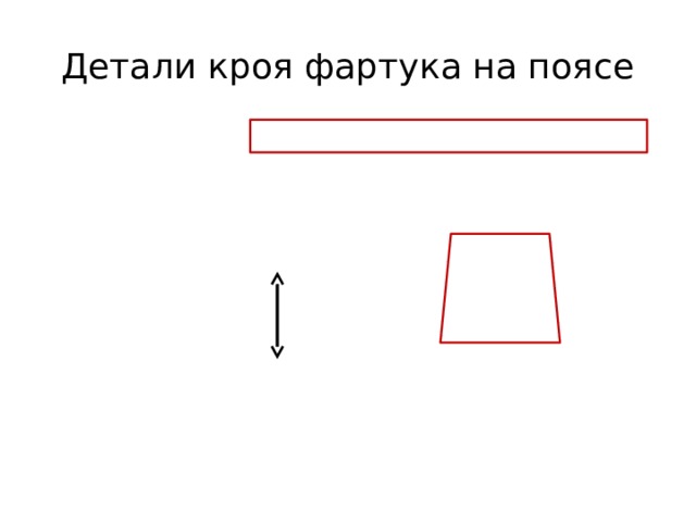 Детали кроя фартука на поясе 