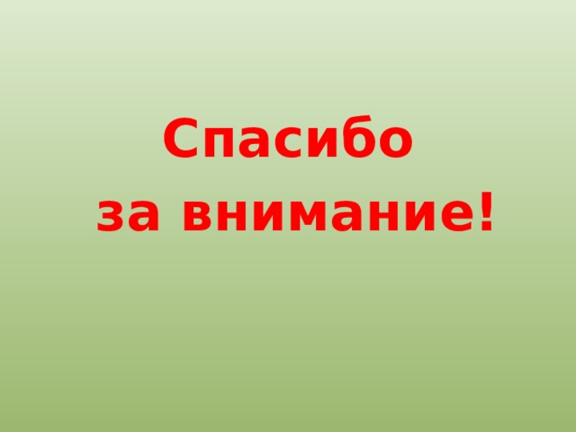 Спасибо  за внимание! 