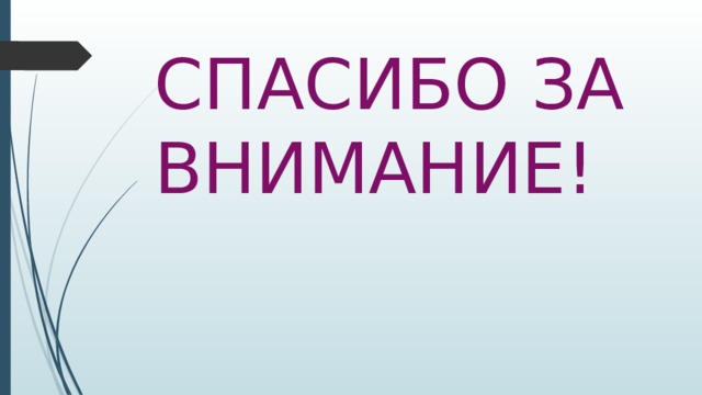 СПАСИБО ЗА ВНИМАНИЕ! 