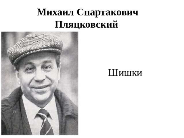 Михаил Спартакович Пляцковский Шишки 