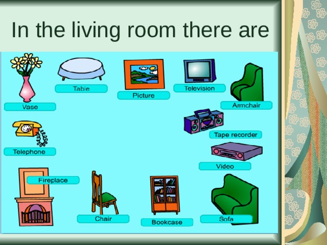 In the living room there are 