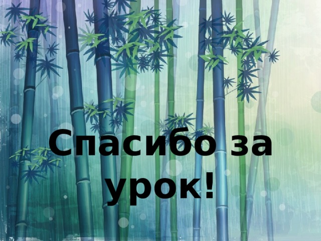Спасибо за урок! 