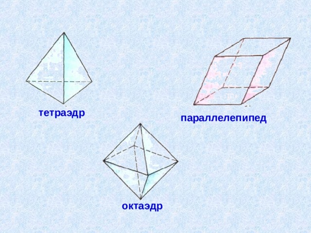 тетраэдр параллелепипед октаэдр 