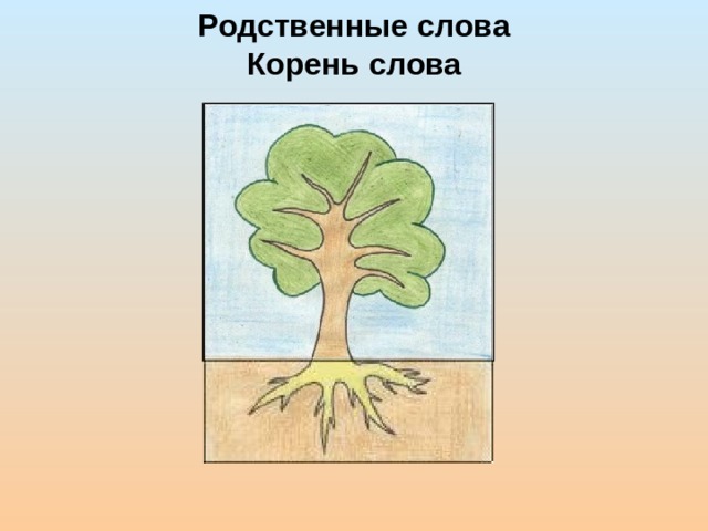 Родственные слова  Корень слова 