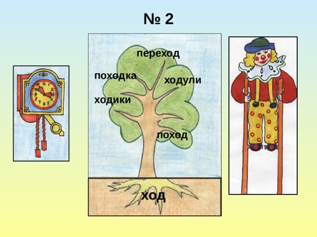 № 2 переход походка ходули ходики поход ход 