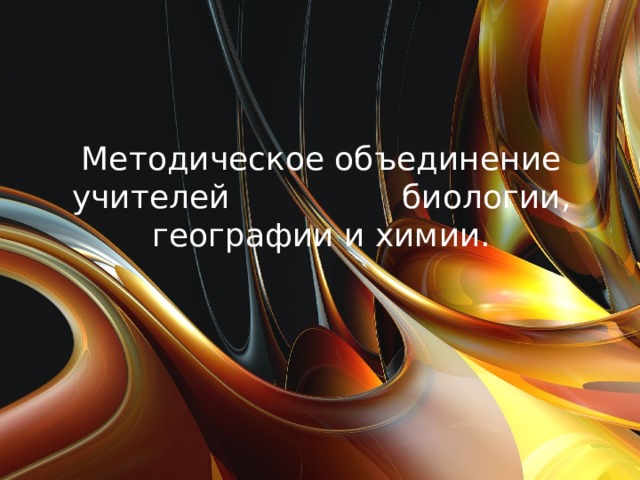 Методическое объединение учителей биологии, географии и химии. 