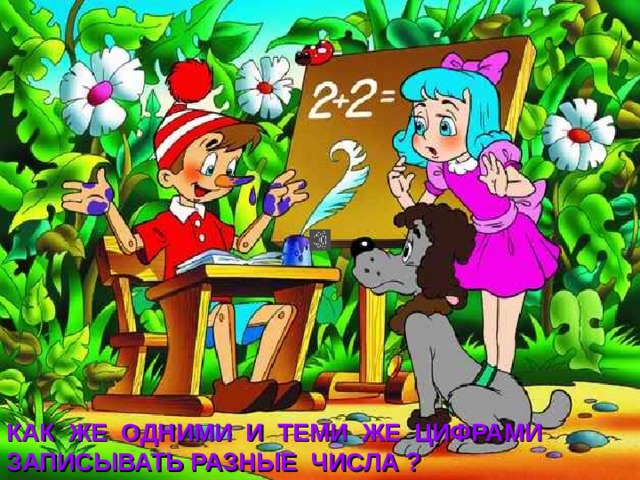 КАК ЖЕ ОДНИМИ И ТЕМИ ЖЕ ЦИФРАМИ ЗАПИСЫВАТЬ РАЗНЫЕ ЧИСЛА ? 
