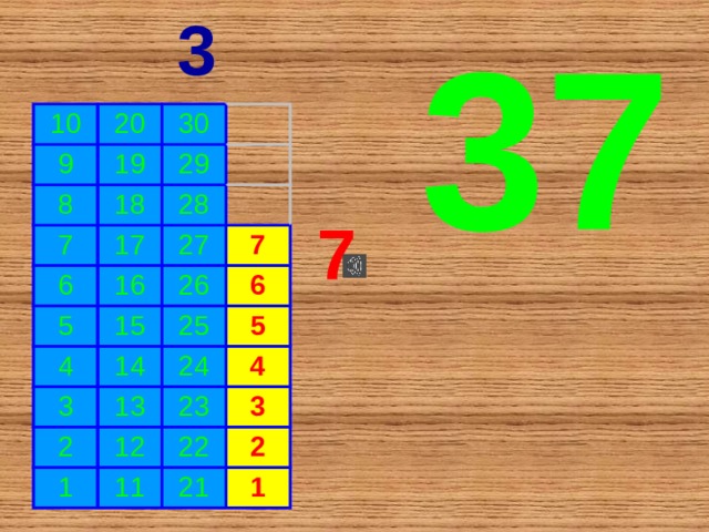 37 3 10 9 20 30 19 8 18 7 29 28 17 6 16 5 27 7 26 15 4 25 6 3 14 5 13 2 24 23 4 1 12 3 22 11 2 21 1 7 