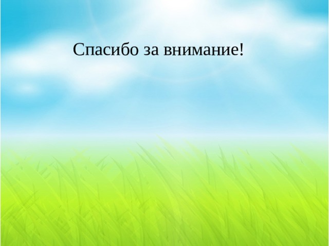Спасибо за внимание! 