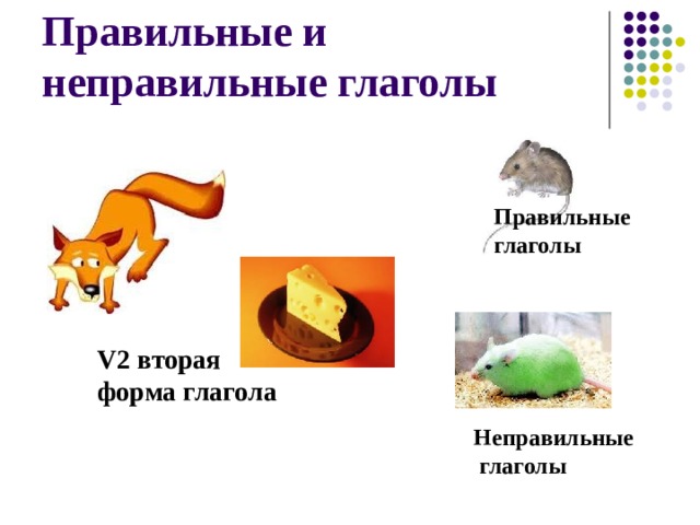 Правильные и неправильные глаголы Правильные глаголы V2 вторая форма глагола Неправильные  глаголы 