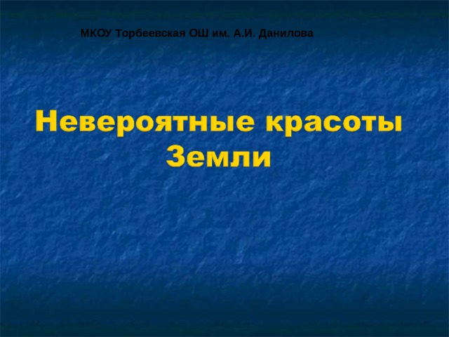 МКОУ Торбеевская ОШ им. А.И. Данилова 