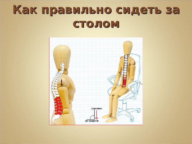Как правильно сидеть за столом 