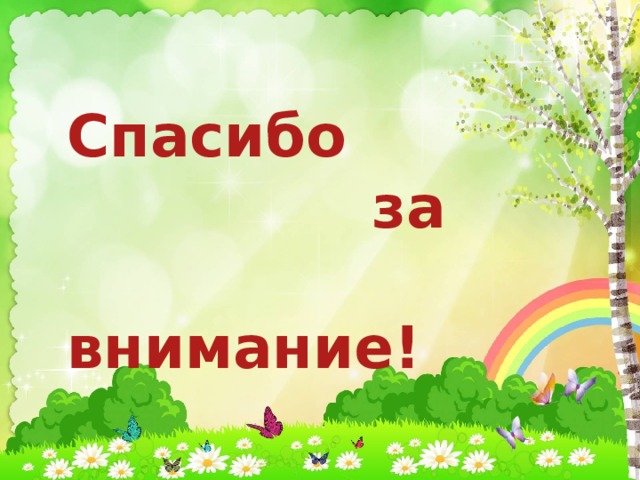 Спасибо  за  внимание!  