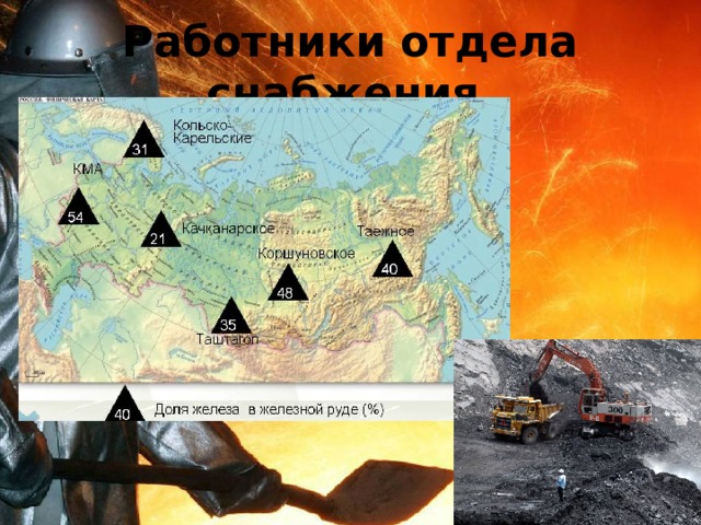 Работники отдела снабжения 