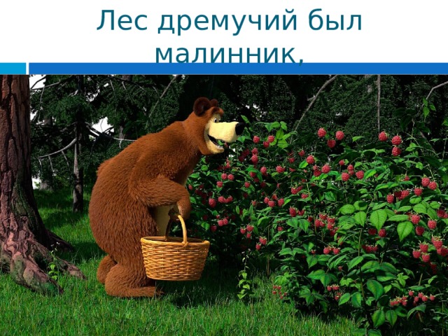 Лес дремучий был малинник, 