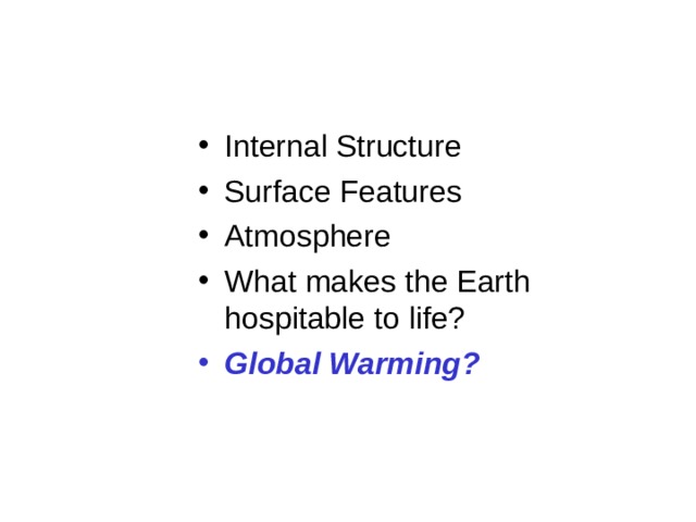 Global Warming?  